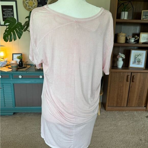Free People - We The Free - Light Pink Ronnie Tee Size M. 0511 - Picture 7 of 7